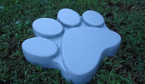 Dog Paw Print Stepping Stone ABS Plastic Mold Concrete Mold - Etsy