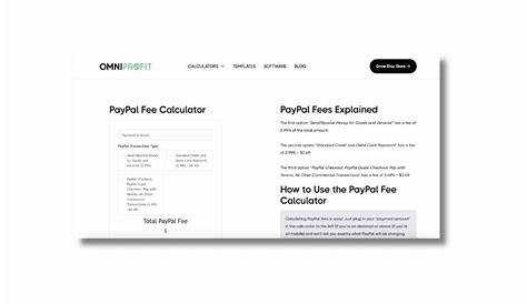 PayPal Fee Calculator - International Seller/Merchant Fees