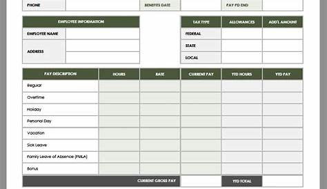 Payroll Template Pdf Free