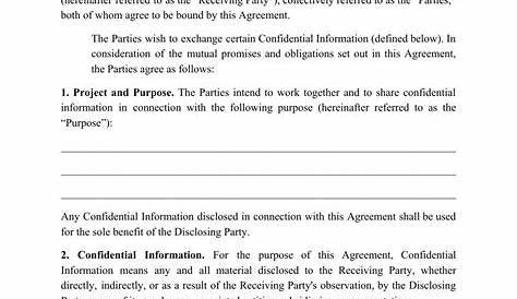 24+ Confidentiality Agreement Templates DOC, PDF, Apple Pages, Google