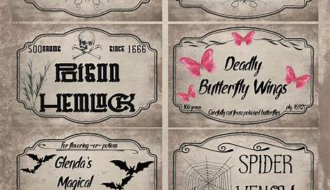 Pdf Free Printable Halloween Labels