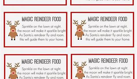 Homemade Reindeer Food Recipe With Printable Labels