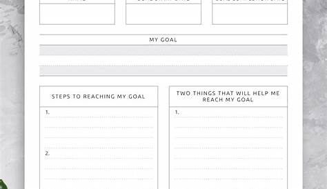 Pdf Printable Goal Sheets