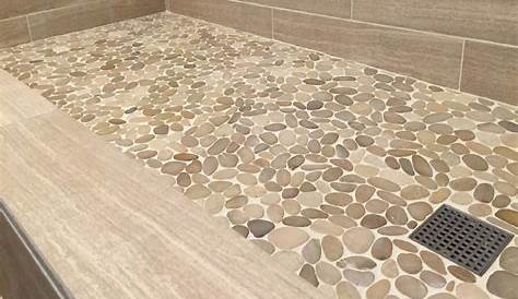 Pebble bathroom floor Pebble Floor, Pebble Tiles, Outdoor Metal Wall
