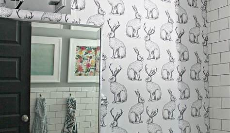 Geometric Wallpaper. Removable Wallpaper. Modern Wallpaper. Bathroom