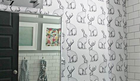 How to Update a Bathroom in Minutes with Peel and Stick Wallpaper