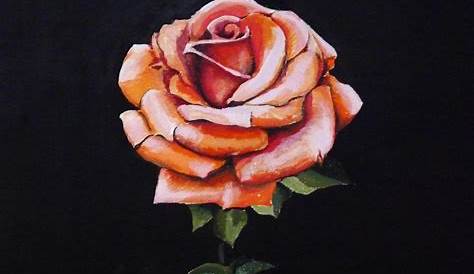 Peinture Rose Aquarelle, , , Décoration,tableau, Botanique