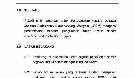 PK KPPSM 2 2023-Pekeliling Penambahbaikan Pengurusan Aduan Awam | PDF