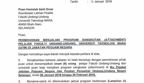 Contoh Surat Kiriman Rasmi Tidak Hadir Ke Sekolah English