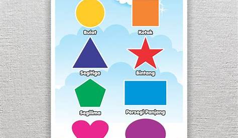 Jual Poster belajar anak TK / PAUD Mengenal Bentuk/ mainan edukasi