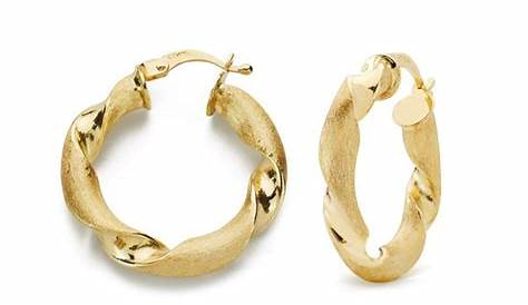 Pendientes de oro de aro criollas diseño moderno