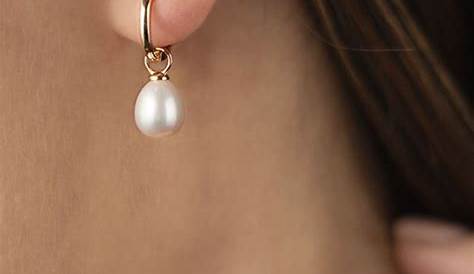 Perlas naturales de agua dulce pendientes de perlas barrocas pendientes