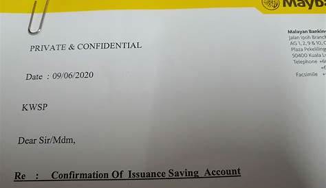 Contoh Surat Pengesahan Majikan Untuk Membuka Akaun Bank Maybank