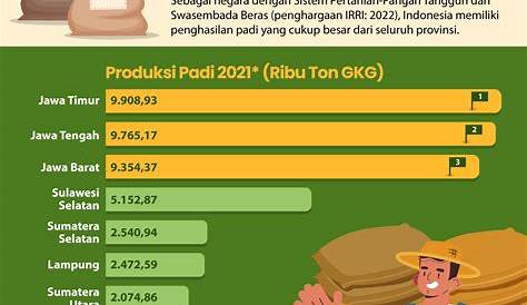 Provinsi dengan Penghasil Padi Tertinggi di Indonesia - GoodStats