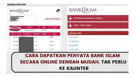 √ Semakan Penyata Bank Islam Online Cetak Statement