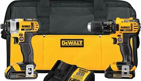 Perceuse Sans Fil Dewalt Li Ion 20 V Max 12 Po DeWALT DCK279C2 Ensemble De 2 Outils v thiumion