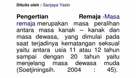 8_Pengertian Remaja Definisi Menurut Para Ahli Ciri Tahap Dan