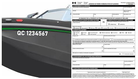 L’immatriculation d'un bateau de plaisance au Canada - Enregistrement