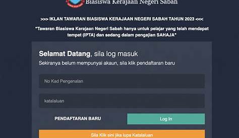Permohonan Biasiswa Kerajaan Negeri Sabah 2016 Online | Cerita Budak Sepet