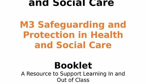 Personal And Professional Development In Health And Social Care M3 &