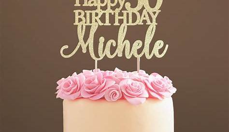 Happy 50th Birthday Cake Topper Personalized With Name And Age #2587650