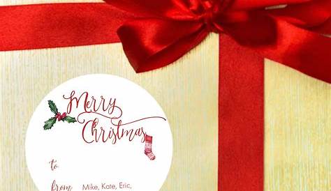 Personalized Christmas Gift Tag Stickers