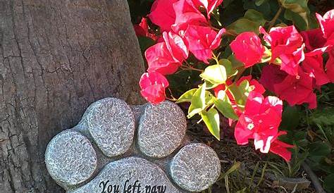 Custom PAW PRINT Engraved Pet Memorial Stone / Free Shipping | Etsy