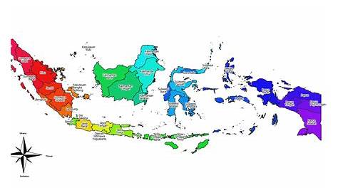 Gambar Peta Indonesia Lengkap Dengan Simbol Dan Nama 38 Provinsi