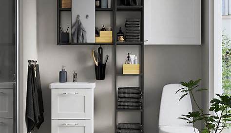 Bon Meuble Wc Ikea Etagere Bois Blanc Gris Design Meuble