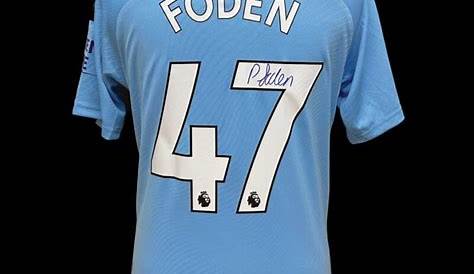 Phil Foden Signed England 2020 Home Shirt With Fan Style Numbers