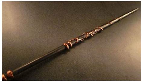Phoenix Fire Wand -Goldstone Wand with Acrylic Wing Brushed in Gold and