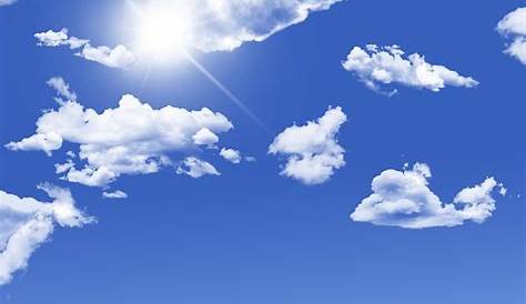 Soleil nuages ciel bleu Photo stock libre - Public Domain Pictures