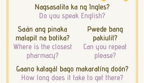 Tagalog Phrases | Tagalog words, Filipino words, Learning spanish