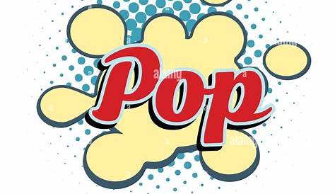 The word POP concept written in colorful abstract typography Stock