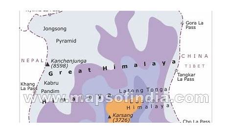 Sikkim Physical Map