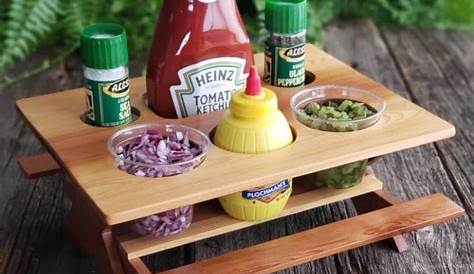 2x4x10in Picnic Table Condiment Holder 3D Warehouse