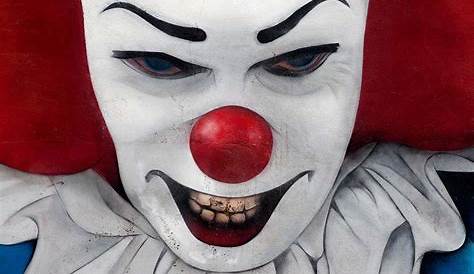 Scary Halloween Clown Face CutOut - Creepy Clowns