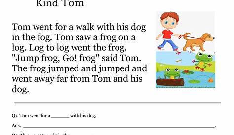 Reading Comprehension Worksheets With Answers