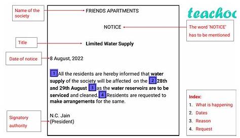 Class 8th || English || Format of Notice Writing - YouTube