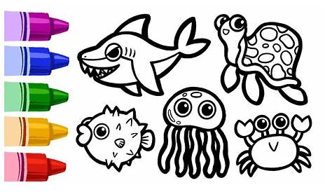 How To Draw SEA ANIMALS | Easy Step-by-Step Drawing Tutorial for Kids