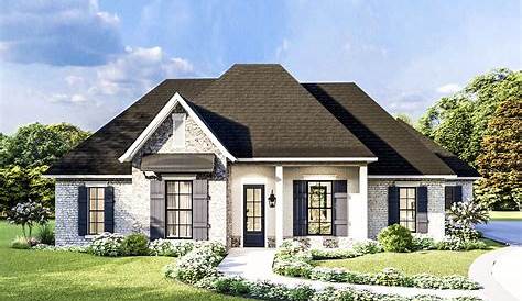 One-level Country House Plan with Bonus Room above Detached Garage