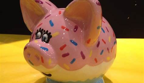Cupcake Handpainted 8 Large Piggy Bank Personalized Etsy