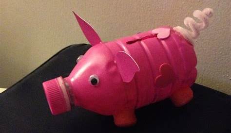 Piggy Bottle Bank Plastic All Free Crafts