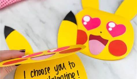 Pikachu Valentine Craft Card Free Template Card S