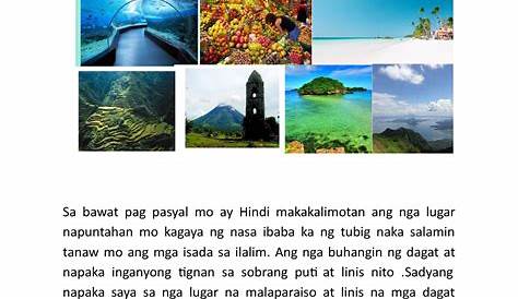 Photo Essay - for students - Piktoryal Na Sanaysay Sa bawat pag pasyal