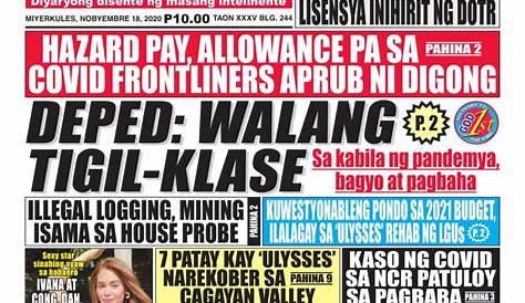 Pilipino Star Ngayon-July 02, 2020 Newspaper - Get your Digital