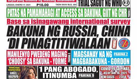 Pilipino Star Ngayon-June 8, 2020 Newspaper - Get your Digital Subscription