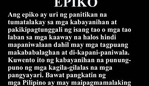 Mga Epiko Ng Pilipinas - kalye epiko
