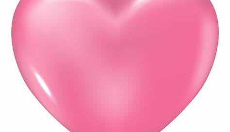 Pink realistic heart isolate on transparente background. Symbol love