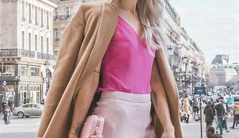 Try light pink and beige next time you're over wearing all black. #